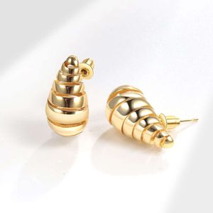 Verkupferte Ohrringe aus echtem Gold, minimalistische, ausgehöhlte Wassertropfen-Kugelohrringe aus Metall mit einzigartigem Design und High-End-Gefühl