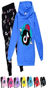 Tik Tok Kids Closes for Boy Girl Tracksuit Clothing autunt Tiktok Kidフード付きスウェットシャツプリントパンツ服装子供パーカー3248529