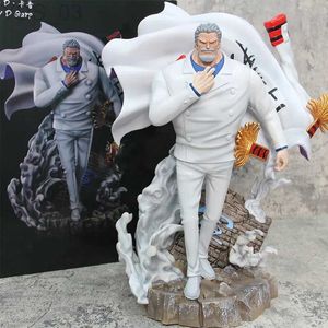 Anime Manga Novo 43cm Anime One Piece Monkey D Garp Figura Figuras de Ação Tenente General da Marinha Herói Pvc Estátua Coleção Modelo Brinquedos Boneca YQ240315