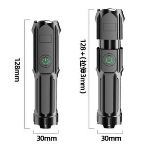 New Outdoor Mini Multi Functional Focusing Strong Long Range Convenient Charging COB Side Light Flashlight 851949