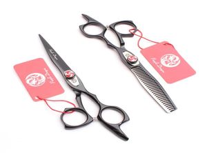 6039039 175CM 440C PURPLE DRAGON Black Professional Human Hair Scissors Cutting Thunning Scissors frisörsax Sal8999985