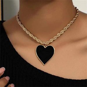 Ожерелья с подвесками для женщин и девочек, позолоченное ожерелье в форме сердца, модные ювелирные изделия в стиле хип-хоп, подарок для вечеринки, стиль, специальное предложение 2024