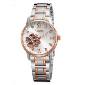 Billig Skone/Time Space Women's High End Hela Automatic Hollow Out Mechanical Fashion Waterproof Counter Watch