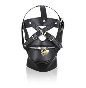 US New Sexy Party Leder Gimp Toy Kopfgeschirr Kapuzenmaske Fetisch Halloween R1729196274