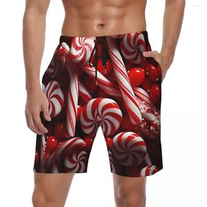 Mäns shorts män styrelse färgglada jul fruktos y2k retro simning stammar kul snabb torkning surfing stor storlek strand