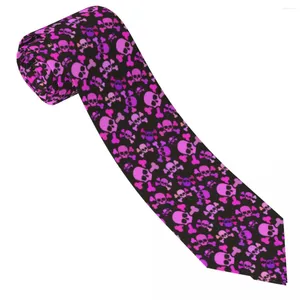 Bow Ties Pink Skulls Tie Fashion Cartoon Elegant Neck For Men Women Wedding Party Quality Collar Graphic Necktie Accessories
