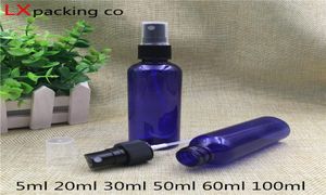 30 st 5 10 50 100 ml Blue Plastic Spray Bottle Atomizer Parfym Watering Can Toner Cosmetic Packaging Prov Bank 4384215