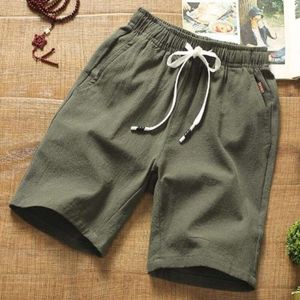 Halvlängd Casual Men's Cotton Thin, Loose, Solid Color Versatile Shorts, Korean version stiliga korta strandbyxor, trendiga