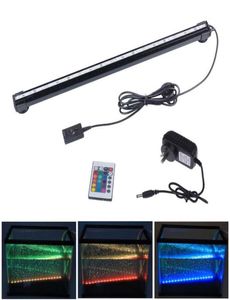 6W 18LED 46CM RGB Kolor LED Rośliny akwarium Akwarium LED LED Podwodna lampka lekkiej Bubble z Remote40778179983788