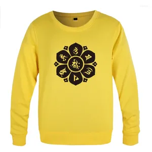 Felpe con cappuccio da uomo Buddismo Thangka Stampa Felpe da uomo Primavera Autunno Manica lunga O-Collo Pullover Casual Uomo Streetwear Sport Felpa con cappuccio Alta