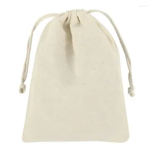 Storage Bags 25Pcs Small Cotton Drawstring Reusable Muslin Cloth Gift Candy Favor Bag Jewelry Pouches For Wedding DIY Craft Soaps Herbs