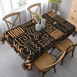 Table Cloth African Ethnic Tribal Rectangle Kitchen Dining Decor Reusable Waterproof Tablecloth Wedding Party Decorations