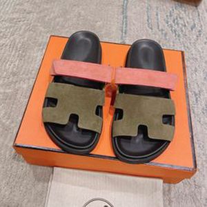 Fashion designer slippers slides top quality platform sandals men summer sliders shoes classic brand casual woman outside slipper beach real leather AAA1239