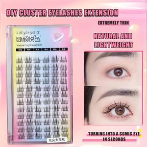 12 Rows Clusters Eyelash Fluffy Natural Individual Lashes Beauty Makeup C Curl manga Extension Supplies Products 240311