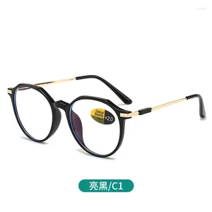 Sunglasses Fashionable Polygonal Full Frame Presbyopic Glasses With Blue Light Resistance For Middle-aged And Elderly People