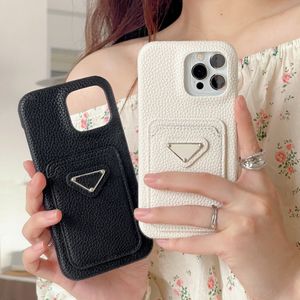 PP058 - PP059 Luxury Classic Fashion Phone Case för iPhone 15 14 Plus 13 Promax 12 11 Pro 8 Max X R S Max Rhombus Diamond Texture Phone Cover Card Holder Customized Logo Bag