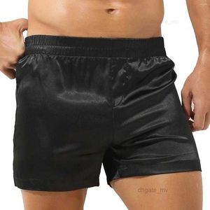 Underpants Summer Mens Shorts Bielizna satyna średnia talia elastyczna boks