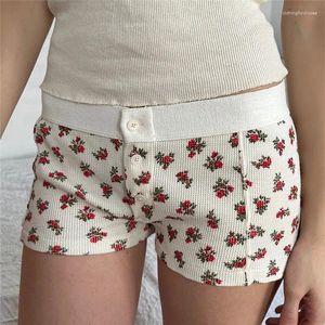 Pantaloncini da donna Gaono Cute Boyshort Intimo Vita bassa Bottone Slim Fit Fairycore Cottage Y2K Estetico Pigiama retrò Fondo Comodo Undies