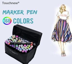 TOUCHNEW 80 colori pennarelli professionali per schizzi set pennarelli per schizzi vernice a doppia testa Manga Graffiti penna disegno forniture d'arte11547553
