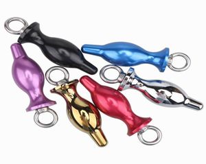 Anello di trazione Giocattolo anale Plug anale in acciaio inossidabile Bondage Gear butt plug BDSM Adulti Giocattoli erotici per amante Gspot backyard plug1264666