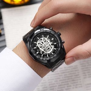 هيكل عظمي رخيص Tiktok High-end Hollow Full-Atomatic Mechanical Men Watch