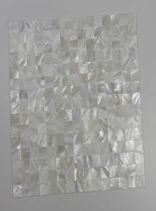 20x20mm cor branca madrepérola shell mosaico sem costura telha de malha backer telha de parede do banheiro MS12340151121127481
