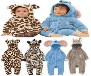 ABAODO NYTT Fashion Animal Design Baby Rompers Söta söta Sleepsuit Spädbarn Bodysuit Långärmad barnkläder slitage Drop 9210755