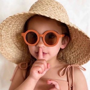 2023 Trend Baby Round Frame Fashion Sunglasses Cute Cartoon Girl Children's Decorative Glasses