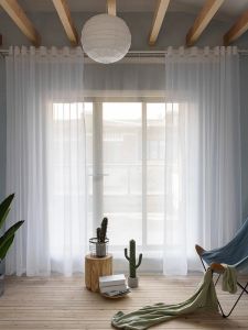 Cortinas modernas de tule branco, cortina de janela para sala de estar, quarto, cortina transparente para cozinha, voile, festa cega, decoração de casamento