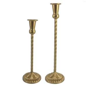 Candle Holders Pillar Holder Stand Iron Metal Candlestick Desktop Decorative For Banquet Anniversary Dining Room Home Parties