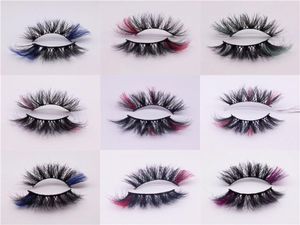 Whole 39 Styles Colored False Eyelashes 5D Fluffy Handmade Dramatic Mink Lashes DIY Natural Look Eyelash Extension Beauty Make5903915