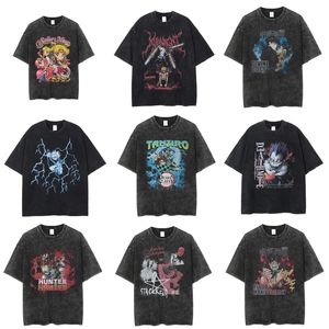 ショートスリーブのTシャツカップルドレスフライドスノーウォッシュを行う