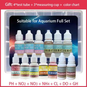 Aquarien Aquarium Fischtank Wasserqualitätstestlösung PH NH4 NO2 NO3 GH CI H2S Aquakultur Wasserqualitätstests Überwachungsmittel