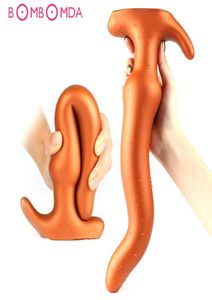 Super Longo Vibrador Anal Sex Toys para Adultos Butt Plug Massageador de Próstata Vagina Masturbador Ânus Dilatador Brinquedos Eróticos para Mulheres Y200408124740