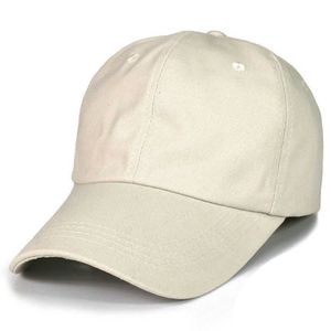 Blank vanlig panel baseball cap 100% bomull pappa hatt för män kvinnor justerbara grundläggande mössor grå marinblå svart vit beige röd q0703249w