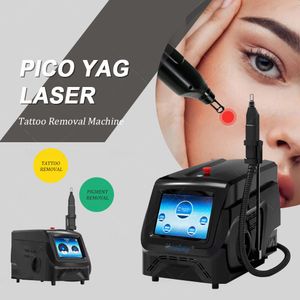 Uppgradera 5 Tips ND YAG LASER COBAR PEEL Hudblekning Freckle Ta bort Picosecond Machine 532/755/1064/1320Nm 4 våglängd Pico Laser Tattoo Borttagning Maskin