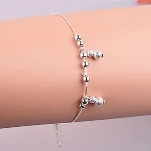 Charm Bracelets Fashion Design Silver Color Beads Bracelet Cute Small Gourd Chain Jewelry For Women Birthday Accessories