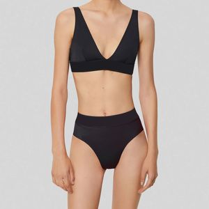 Projektant V Textiles Women Swimsuit Seksowny letni zestaw bikini rajstopy Summer Beach Swimming Cath Sport 2-częściowy czarny 70111