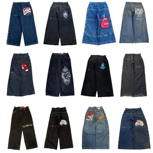 JNCO Jeans Homens Y2K Estilo Hip Hop Harajuku Bordado Retro Calças Jeans Streetwear Casual Baggy Cintura Alta Calças de Perna Larga 240309