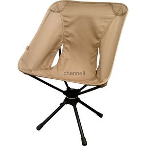 Lägermöbler campingstolar Portable Foldble Lightweight Compact Outdoor Beach Chair 360 graders roterbar aluminiumlegering vikstol YQ240315