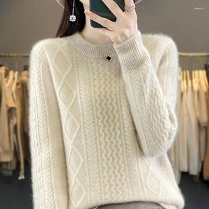 Swetery kobiet 100 Czysty kaszmirowy sweter kobiet luksusowe ciepłe i luźne dopasowanie