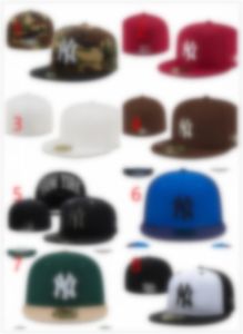 2024 Wholesale 36 Colors Classic Team Navy Blue Color On Field Baseball Fitted Hats Street Hip Hop Sport York Full Closed Design NNYY Caps H5-3.15
