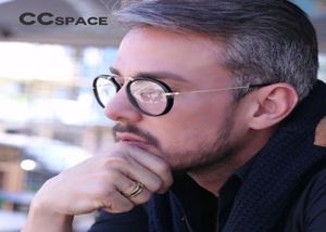 CCSPACE MEN Aviator okulary okularyczne okulary w stylu stylu metalowe Świątynia moda okulisty optyczny SU1128238225