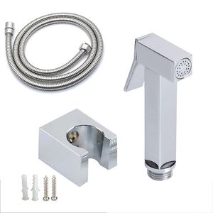 Handheld Bidet Faucet Shower Tap Washer Mixer Cold Water Mixer Crane Portable Square High Pressure Dusch Sprayer Head 240311