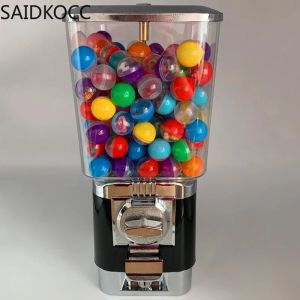 Máquina de venda automática de doces, máquina de chicletes, cápsula de brinquedo/bola saltitante, dispensador de doces com caixa de moedas gv18f com bolas