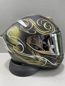 Полнолицевой Shoei X14 X-Fourteen мотоциклетный шлем с перьями, противотуманный козырек, мужской мотоциклетный шлем для езды на автомобиле, мотокроссовый гоночный шлем