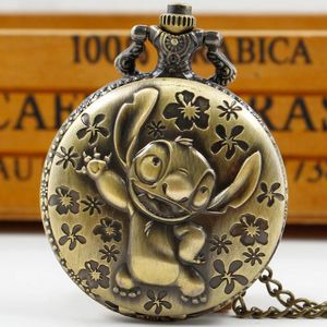 Relógios de bolso único criativo relógio de quartzo colar para crianças dos desenhos animados crianças lembrança presente digital pocketwatch