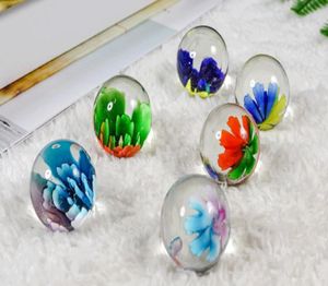 Marbles Beautiful double colored flowers 25mm wonderful ball flower glass ball new children039s gift decoration9724873