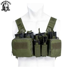 Vests CS Match WarGame TCM Chest Rig Airsoft Vest Tactical Military Equipment Packaging Magazine Pouch Holster System Molle Midja Men Nylon Swat 240315