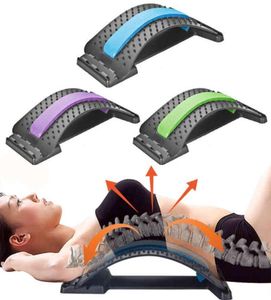 Back Massager Bårutrustning Massage Tools Massageador Magic Stretch Fitness Lumbal Support Relaxation Spine Pain Relief Q0517642053